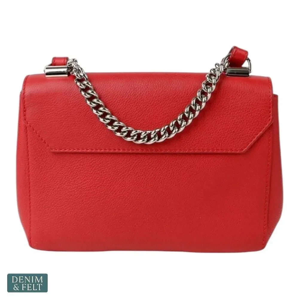 Louis Vuitton Lockme II BB Red‎ Taurillon Leather Crossbody Bag Authentic